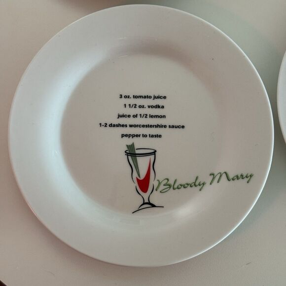 Vintage Libbey Cocktail Recipe Plates Set of 4 – Cosmopolitan, Margarita, etc - Picture 5 of 6